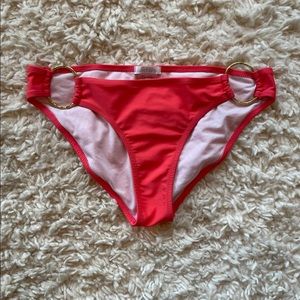 EUC Jessica Simpson coral colored swim bottoms size large